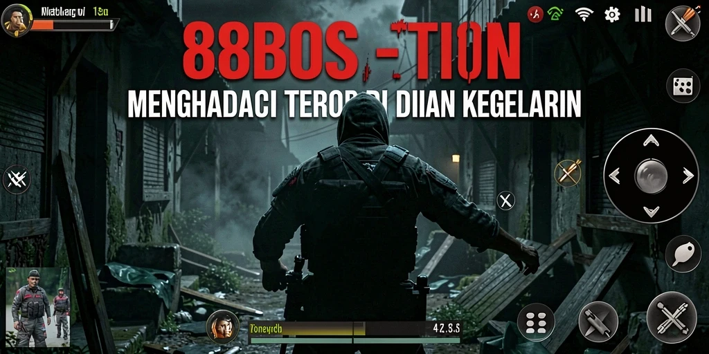 Tampilan gameplay 88BOS yang penuh ketegangan dan kengerian.
