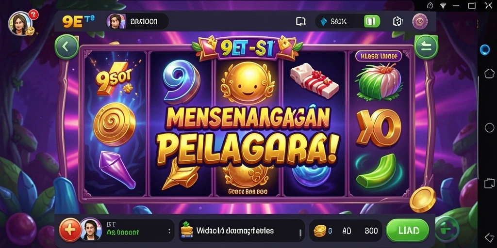 Screenshot gameplay 9ET yang menampilkan keseruan permainan Slot.