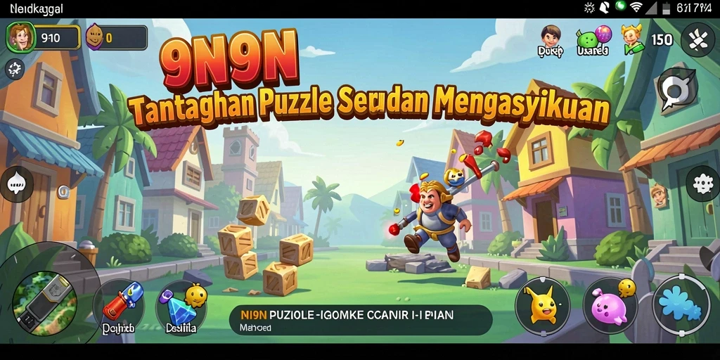 Gameplay seru dari 9N9N yang memicu logika dan kreativitas.