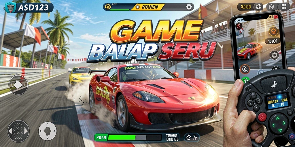 Gameplay Racing yang mendebarkan dalam ASD123.