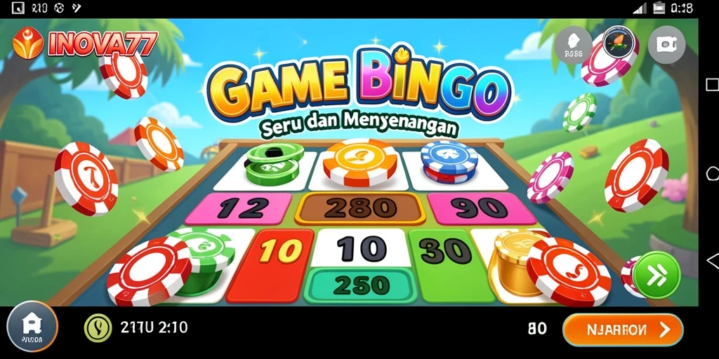 Tampilan gameplay INOVA77 yang seru dan penuh warna.