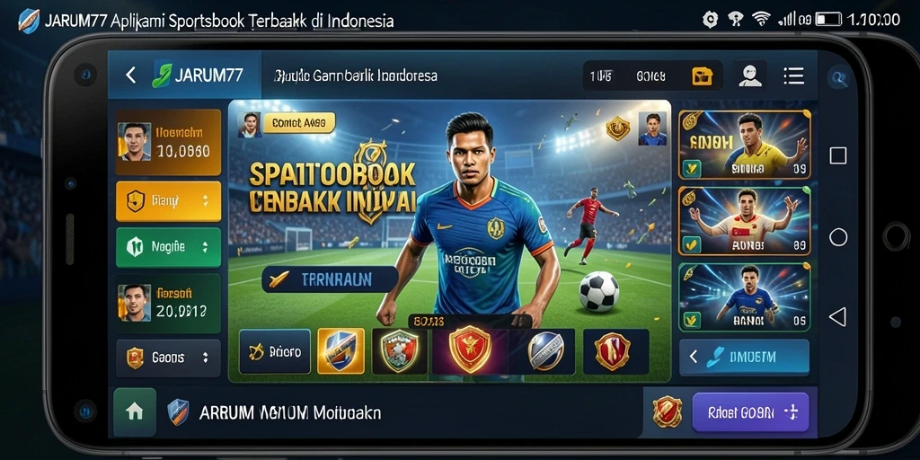 Tampilan utama JARUM77 menampilkan opsi taruhan olahraga yang menarik.