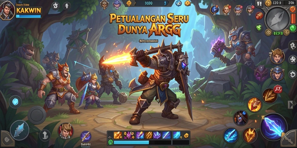 Tampilan menarik dari gameplay KAKWIN yang penuh aksi ARPG.