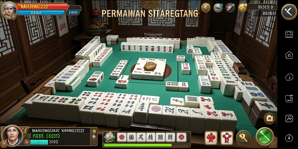 Tangkapan layar permainan MAHJONG222 menampilkan strategi yang mendebarkan.