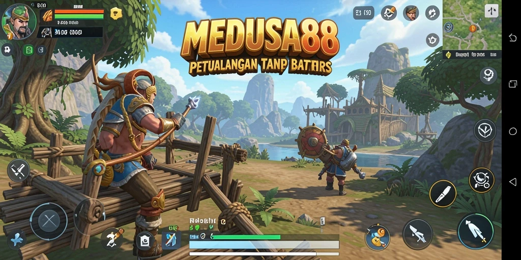 Tampilan gameplay stunning di dunia terbuka MEDUSA88.