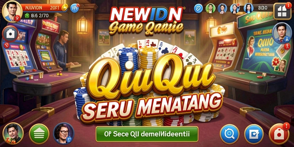 Screenshot menunjukkan gameplay seru dari QiuQiu di NEWIDN.