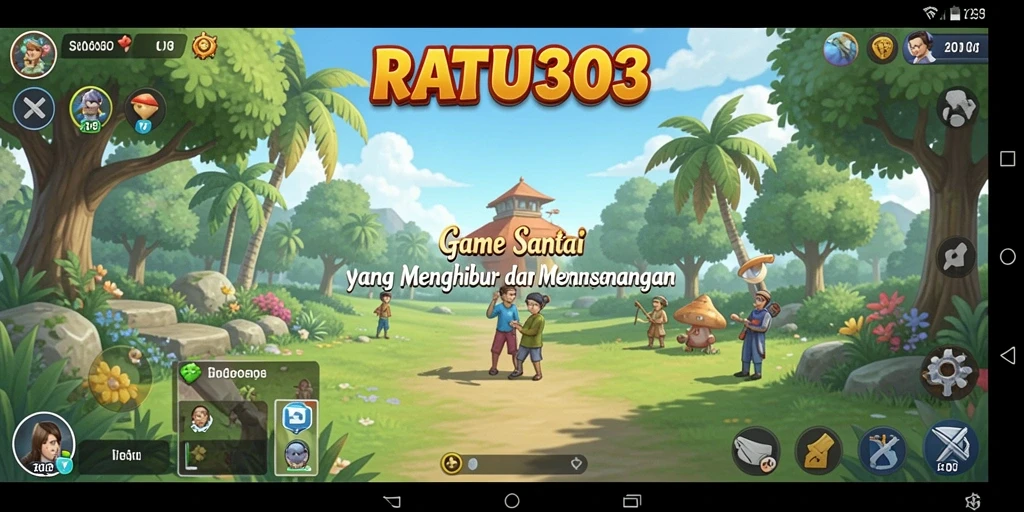 Tangkapan layar gameplay RATU303 yang ceria dan menarik.