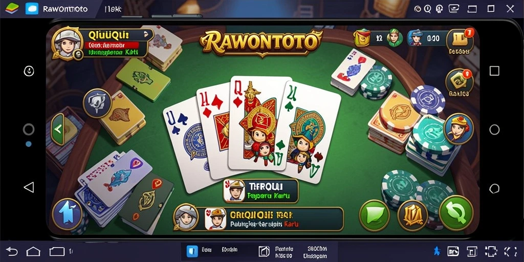 Tampilan gameplay seru dalam permainan QiuQiu RAWONTOTO.