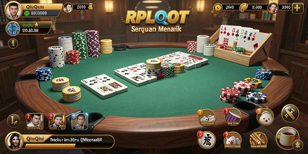 Tangkapan layar utama menunjukkan gameplay seru QiuQiu.