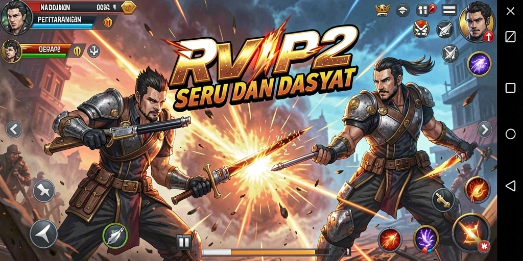 Tampilan gameplay seru dalam pertarungan <strong>RVIP2</strong> yang mendebarkan.