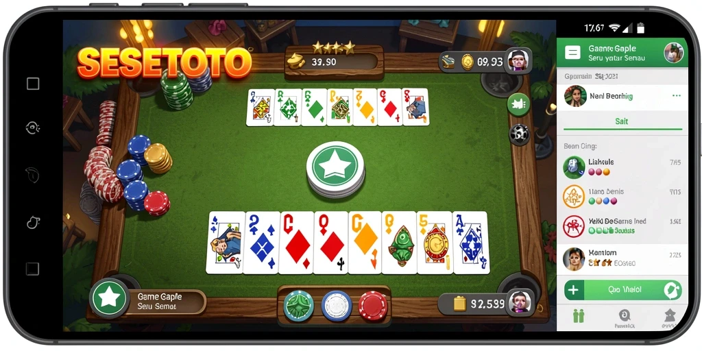 Tangkapan layar gameplay SESETOTO menunjukkan keseruan bermain Gaple.
