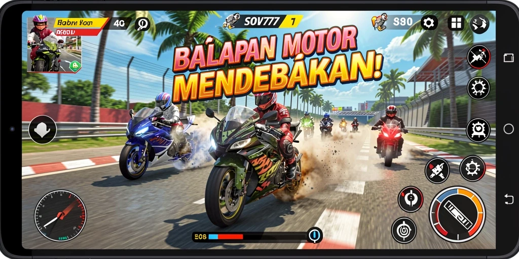 Tampilan gameplay SOV777 yang penuh aksi dan kecepatan.