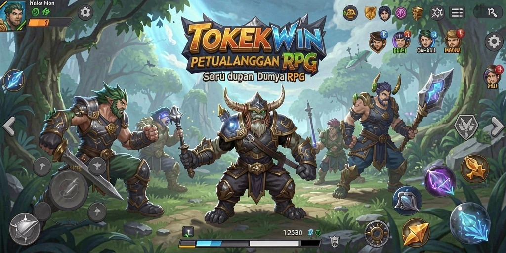 Tampilan gameplay seru dalam TOKEKWIN dengan aksi RPG yang menegangkan.