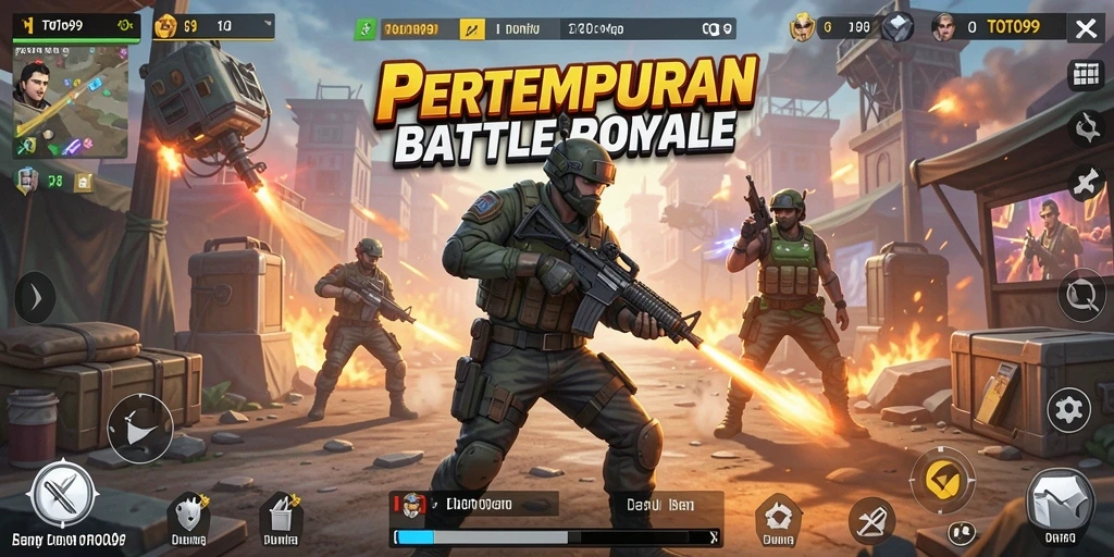 Screenshot utama TOTO99 menampilkan aksi pertempuran mendebarkan di arena.