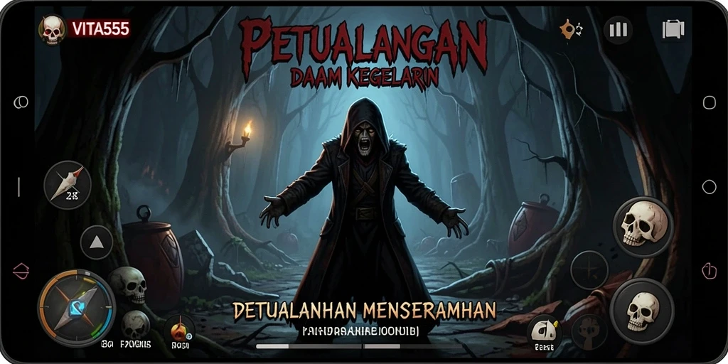 Gameplay VITA555 yang gelap dan menegangkan, siap menguji keberanian Anda.