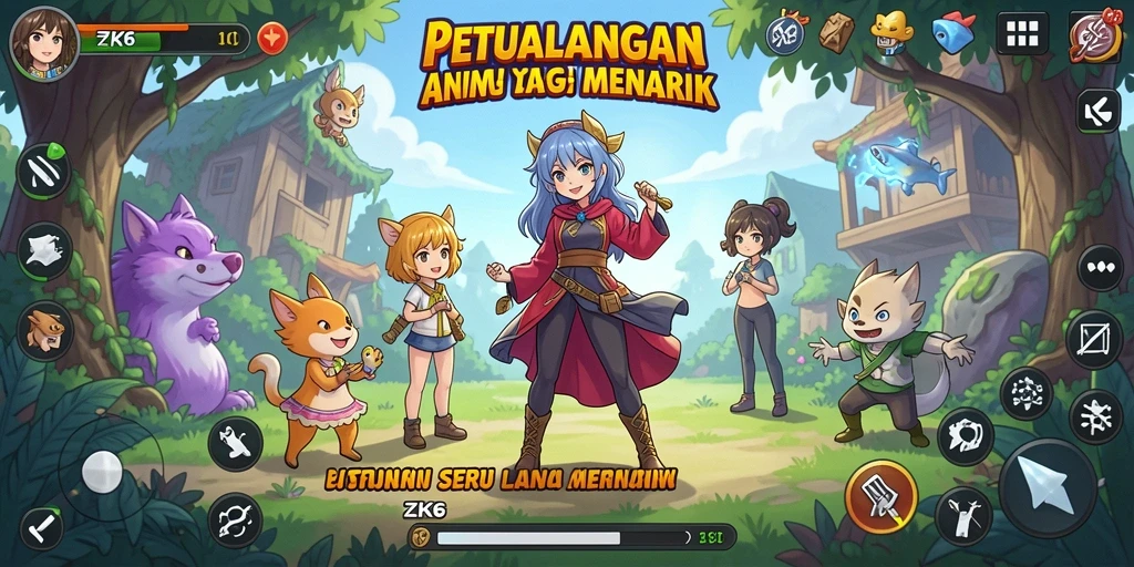 Tampilan menarik dari gameplay ZK6 yang penuh aksi.
