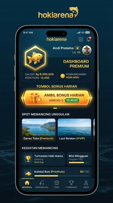 Proses pengunduhan cepat dari Hokiarena membuat pengalaman menyenangkan.